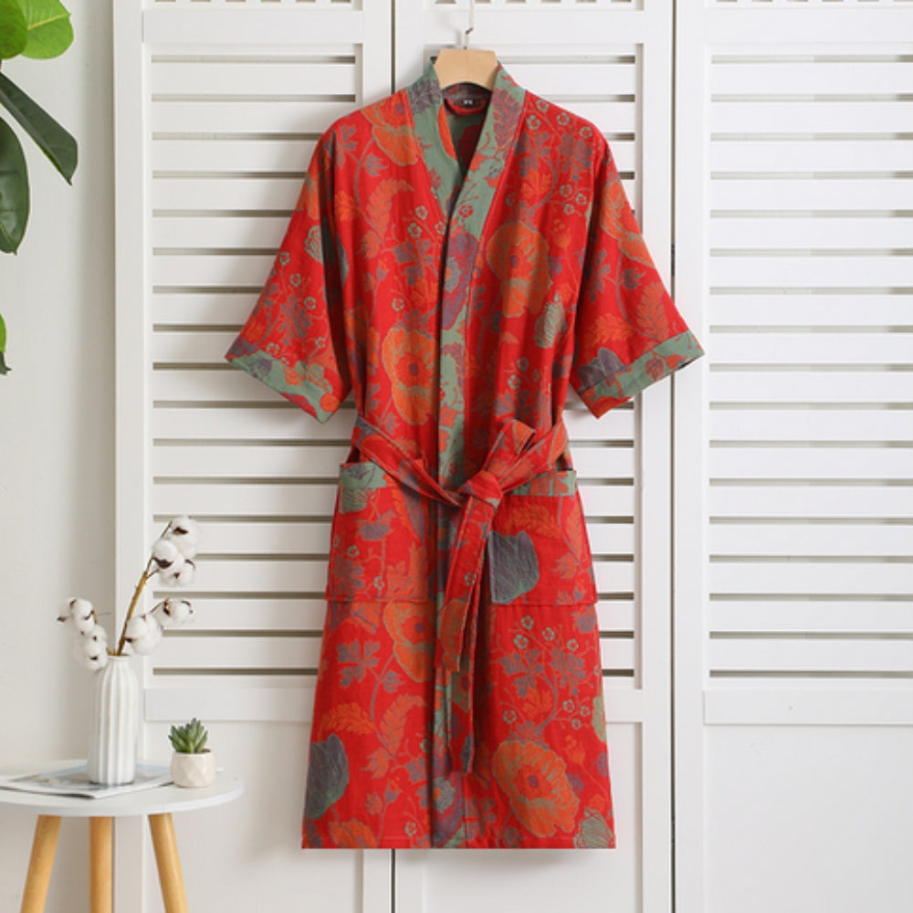 Rosebud Elegance Comfort Bathrobe — product close-up