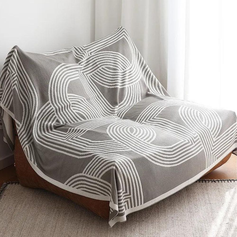 Snuggle Maze Knit Blanket — product detail view