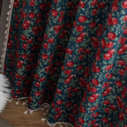Cherry Bloom Botanical Tassel Curtain — lifestyle shot