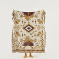 Azura Boho Geometric Knit Blanket — alternate angle view