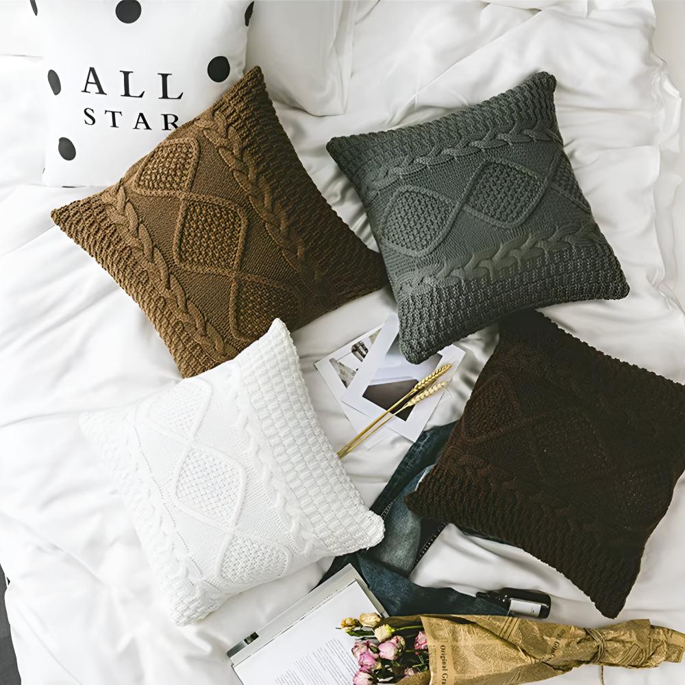 Braided Knitted Cushion Cover — product close-up