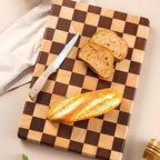 Chess-Inspired Acacia Wood Chopping Board — product detail view