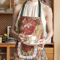 Elegant Oil-Proof Floral Apron — alternate angle view