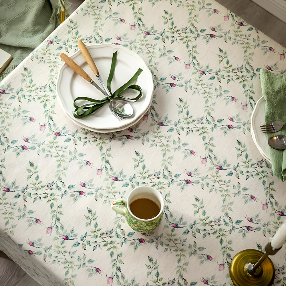 Floral Whisper Table Cloth — lifestyle shot