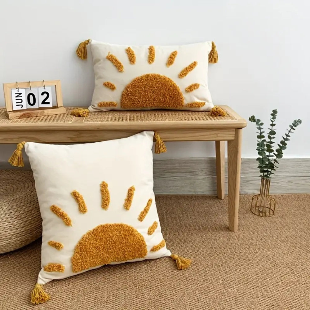 Sunrise Bliss Boho Cushion Cover — lifestyle shot