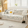 Meringue Chenille Geometry Sofa Cover — lifestyle shot