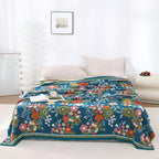 Wildflower Botanical Bliss Cotton Blanket — alternate angle view