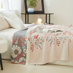 Versailles-Inspired Reversible Floral Blanket — lifestyle shot
