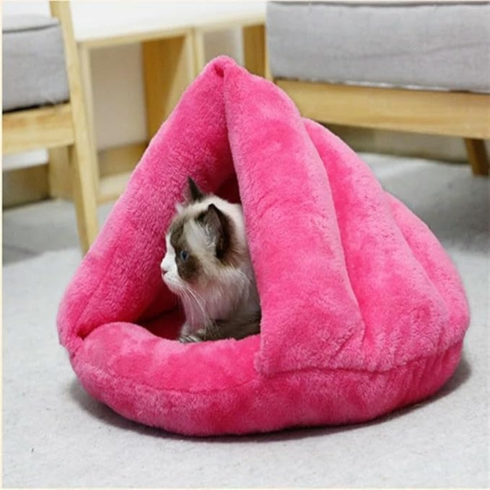 Polar-Fleece Pet Cave Bed — alternate angle view