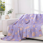 Bow-Knot and Rose Cotton Gauze Blanket — product feature detail