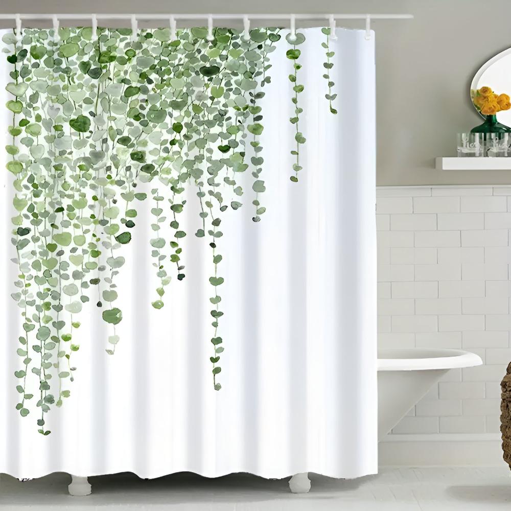 Leaf Drop Vine Shower Curtain — main product photo