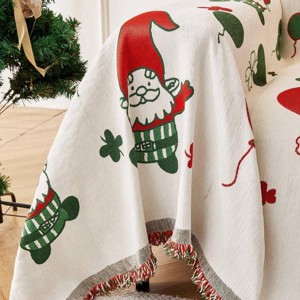 Jolly Gnome Christmas Sofa Cover — lifestyle shot