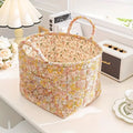 Delicate Floral Canvas Storage Basket — size and scale reference