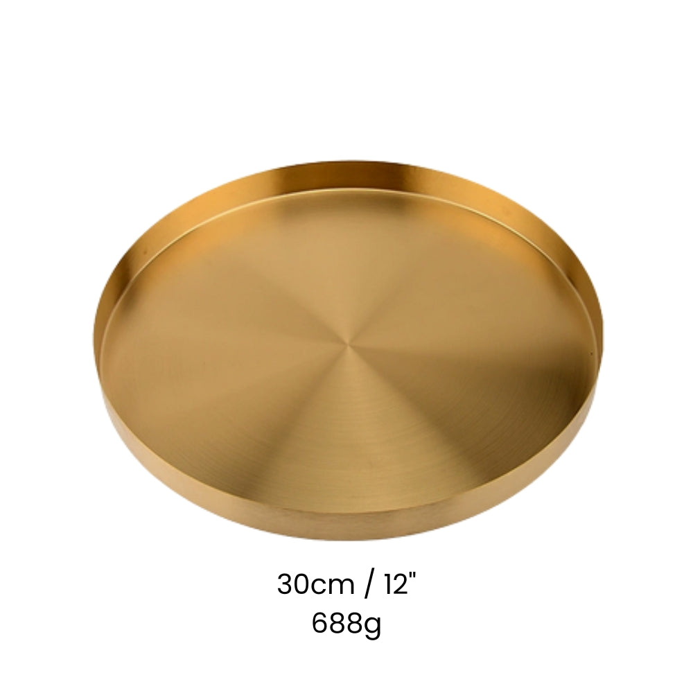 Gold Stainless Steel Tray — alternate angle view