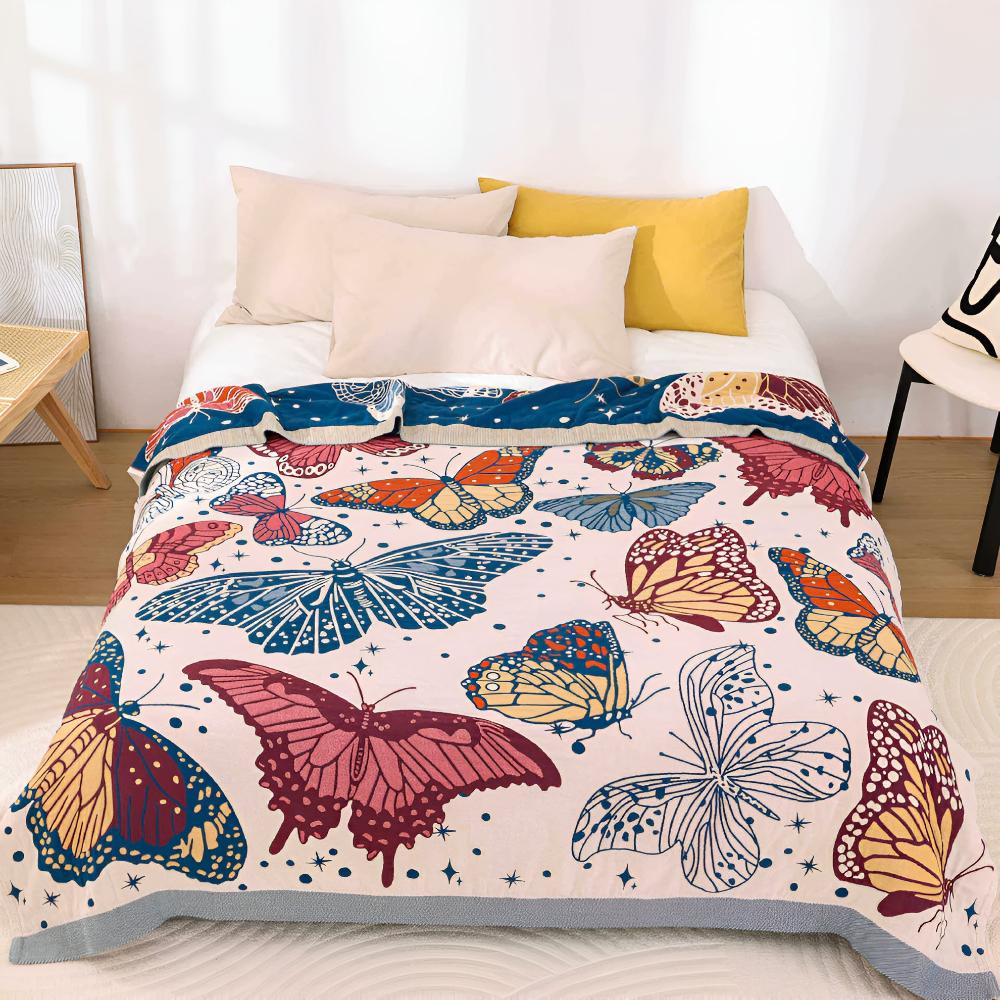 Butterfly Cotton Blanket — product close-up