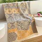 Midnight Swirls Cotton Towel — size and scale reference