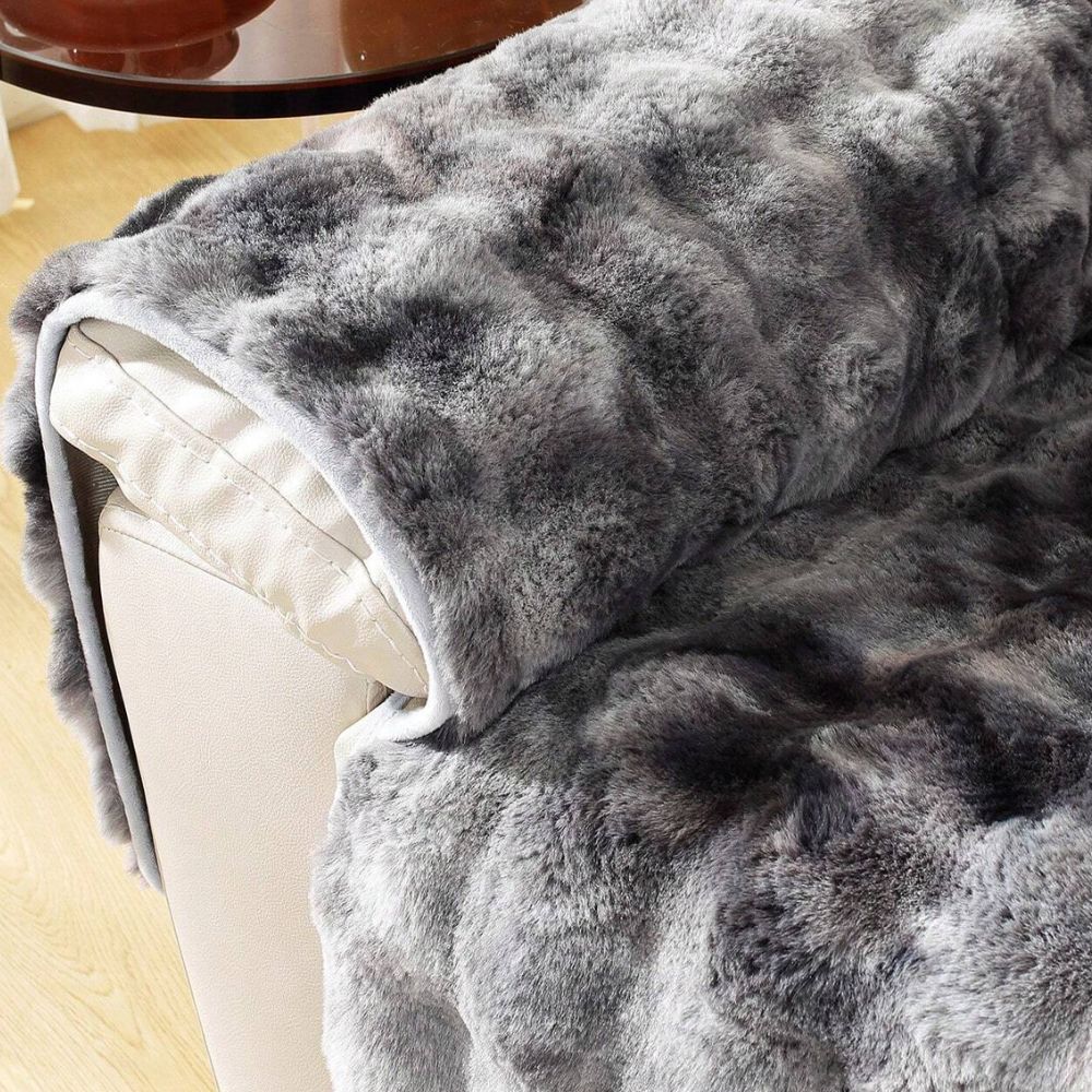 Velvet Plush Recliner Sofa Cover — product detail view