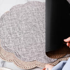 Scalloped Waterproof Placemat — product in use