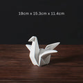 Origami-Inspired Ceramic Bird Statue — lifestyle shot