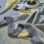 Feather Print Bamboo Fiber Reversible Blanket — alternate angle view