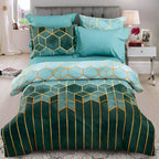 Golden Cosmo Hive | 3pcs Quilt Cover Sets — lifestyle shot
