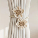 Floral Hemp Curtain Tie Back | 2Pcs Set — additional view