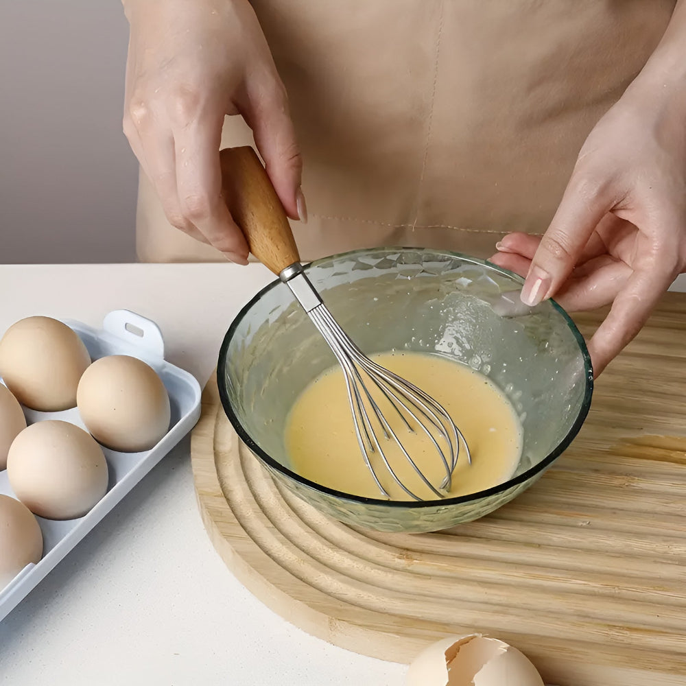Mini Whisk with Wooden Grip — product close-up