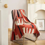 Spring Tulip Floral Knitted Blanket — lifestyle shot