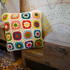 Floral Crochet Cushion Cover — product close-up