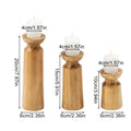 Carved Wooden Candle Holders — alternate angle view
