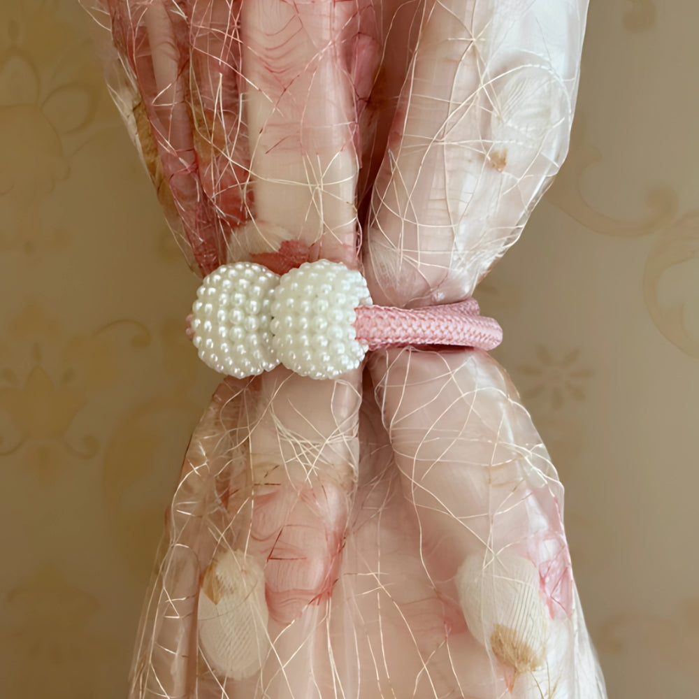 Magnetic Pearl Curtain Tie Back | 2pcs Set — main product photo