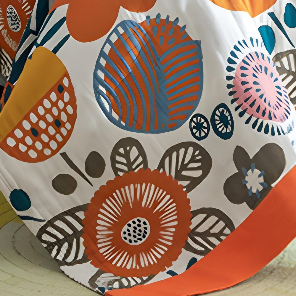 Boho Cartoon Flower Blanket — product feature detail