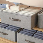 Modern Gray Linen Storage Container — lifestyle shot