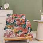 Tropical Breeze Cotton Blanket — product in use