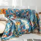 Underwater Coral Cotton Blanket — lifestyle shot
