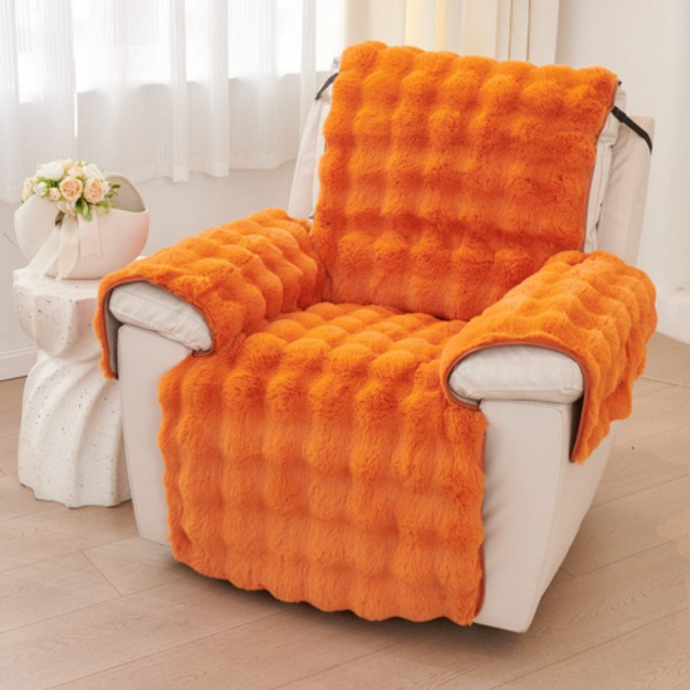 Faux Fur Recliner Sofa Cover — product close-up