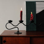 Tri Iron Twisted Candle Holder — product detail view