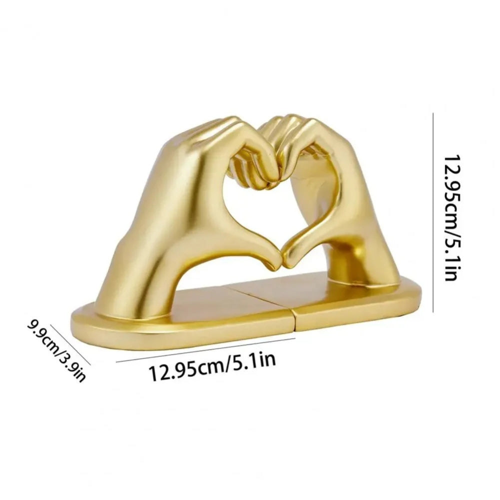 Amora Resin Love Gesture Bookends — product in use
