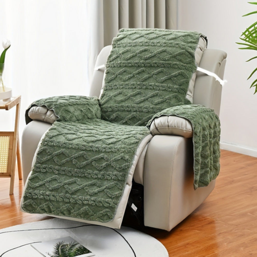 Diamond Pattern Recliner Slipcover — alternate angle view