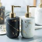 Golden Marble Luxe Dispenser — product in use
