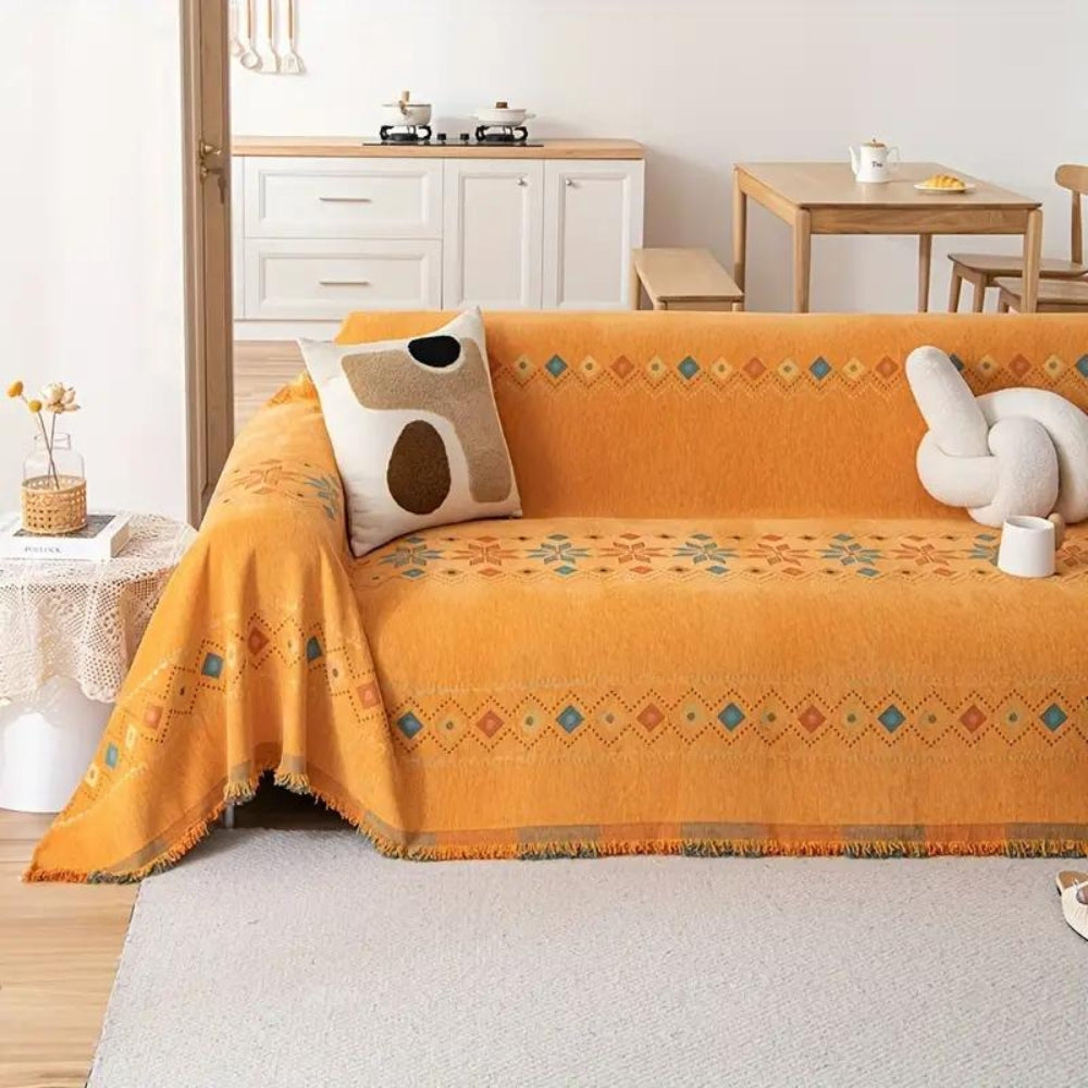 Stylish Boho Sofa Cover — lifestyle shot