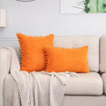 Plush Ribbed Pom-Pom Cushion Cover — size and scale reference