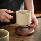 Modernist Ceramic Wooden Pallet Mug — lifestyle shot