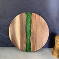 Artisan Epoxy Round Wood Chopping Board — alternate angle view
