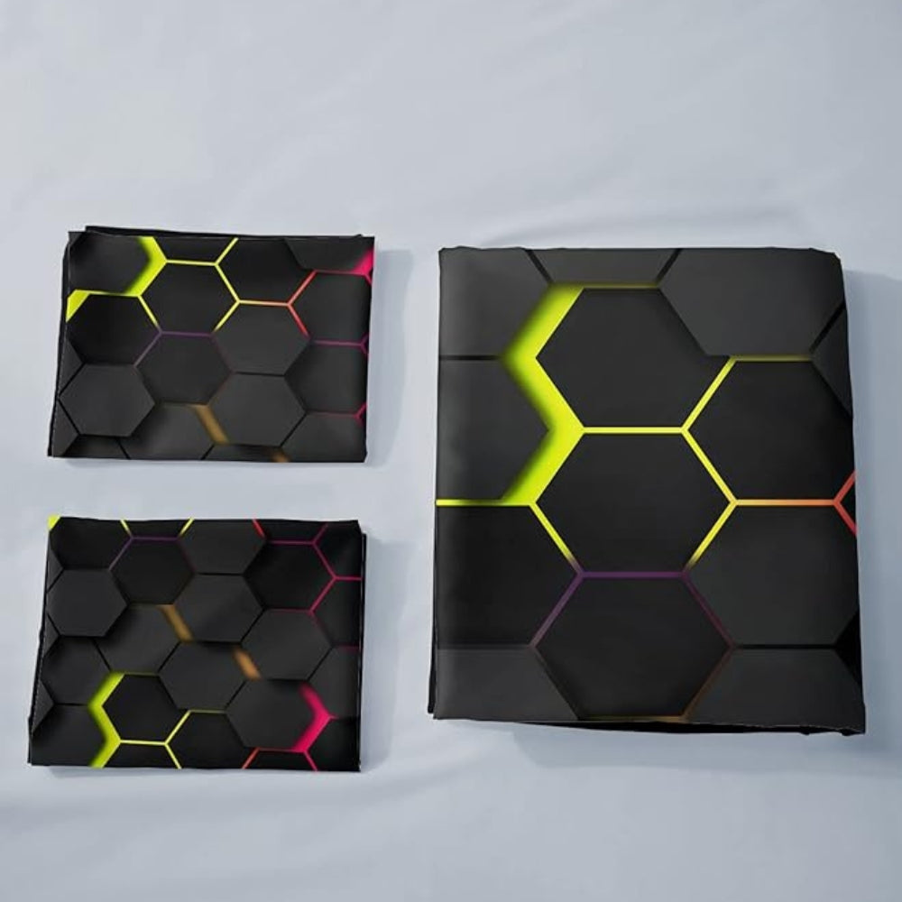 Prisma Hive | 3pcs Quilt Cover Set — alternate angle view