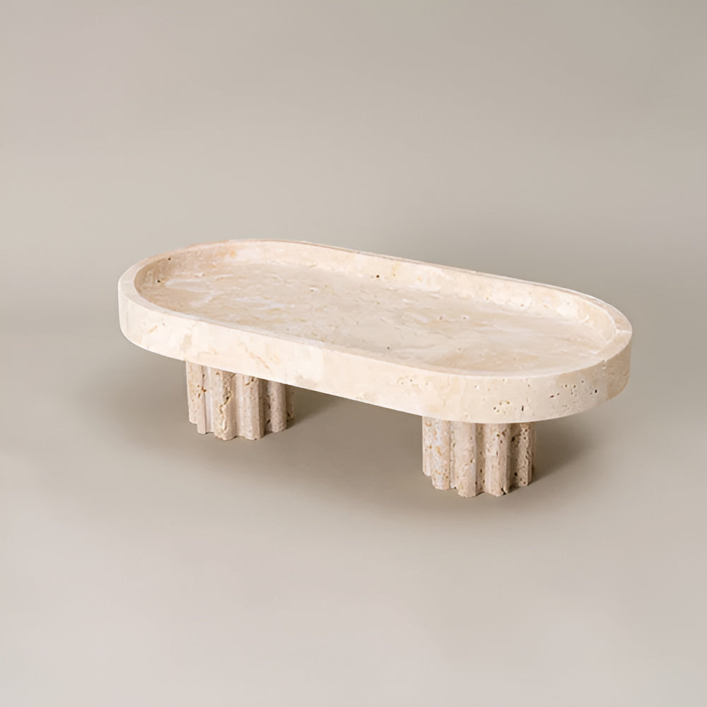 Pietra Natural Travertine Tray — product close-up