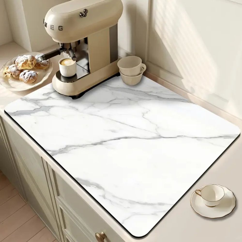Marble Print Dish Drying Mat — main product photo
