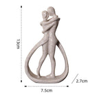 Embrace Resin Couple Sculpture — product feature detail