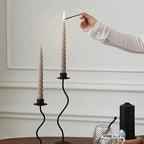 Sculpted Wavy Iron Candle Holder — main product photo
