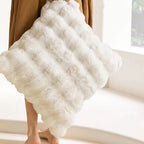 Rabbit Faux Fur Cushion Cover — lifestyle shot